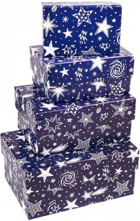 Набор подарочных коробок 4 в 1 "Звезды"