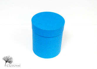 Коробки круглые бумага матовая голубой