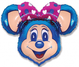 Шар Фигура, Супер Лолли Маус (синий) / Lolly Mouse Super (в упаковке)