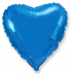 Шар Сердце, Синий / Blue (в упаковке)