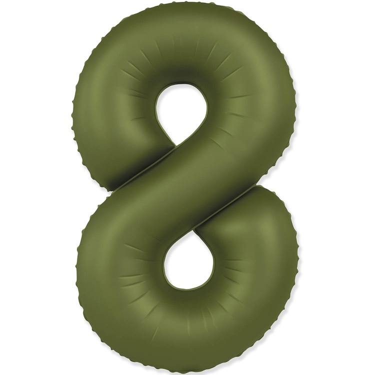 Шар Цифра "8" Slim Оливковый / Olive Green (в упаковке)  